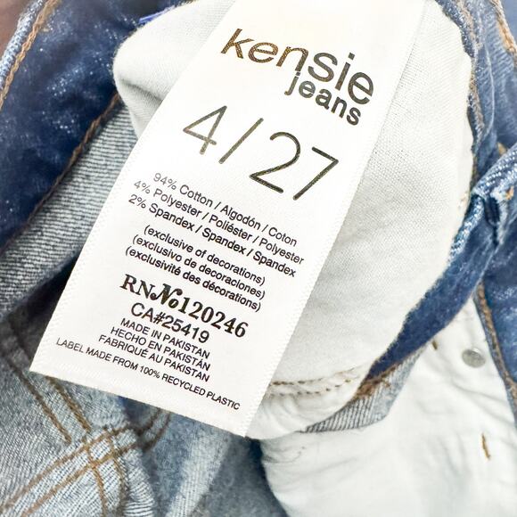 Kensie High Rise The Jessica Barrel Leg Retro Stretch Denim Jeans Size 4 / 27 - Picture 7 of 8